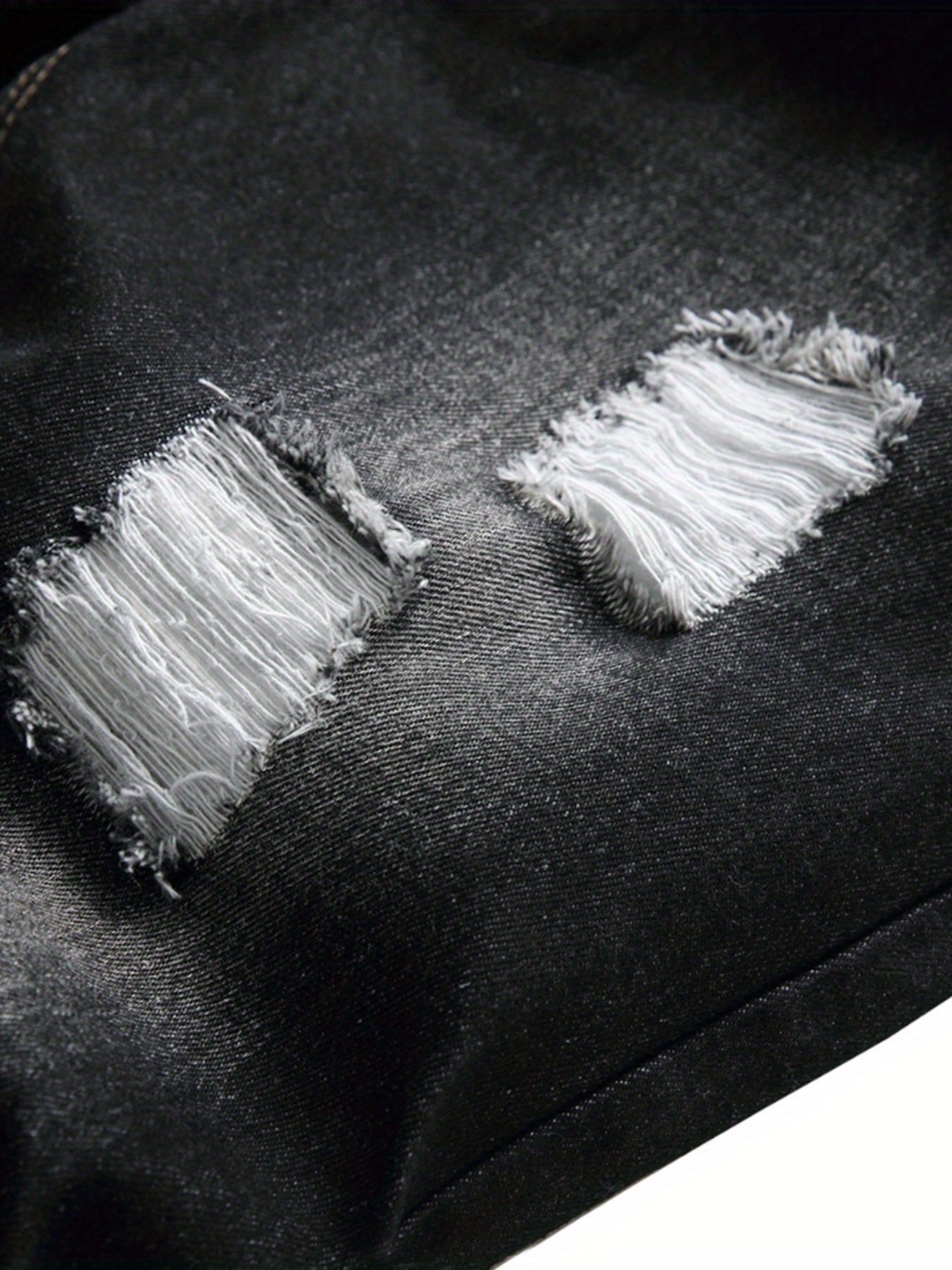 Men's Ripped Denim Shorts Casual Street Style Distressed Shorts