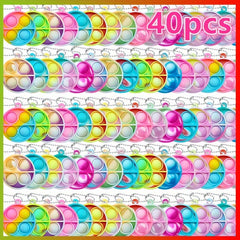 40pcs Mini Push Bubble Sensory Playthings - Ideal for Birthday Party