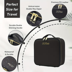 LED Lighted Makeup Train Case with Mirror