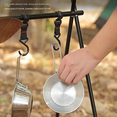Portable Aluminum Hook and Cookware Storage Rack for Camping