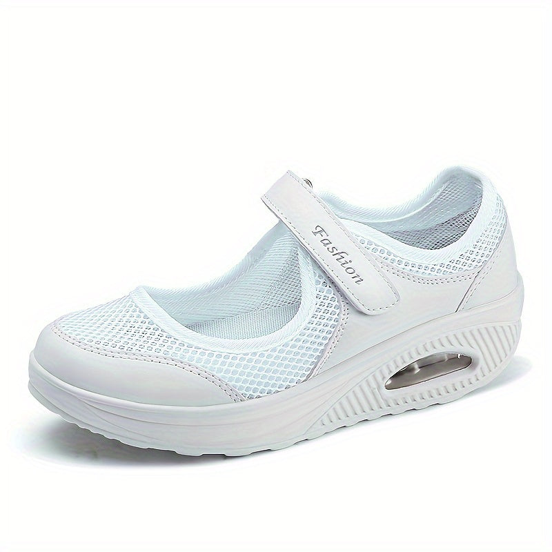 Women's Mesh Backless Walking Shoes Air Cushion Slip On Casual Sneakers