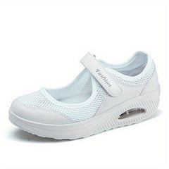 Women's Mesh Backless Walking Shoes Air Cushion Slip On Casual Sneakers