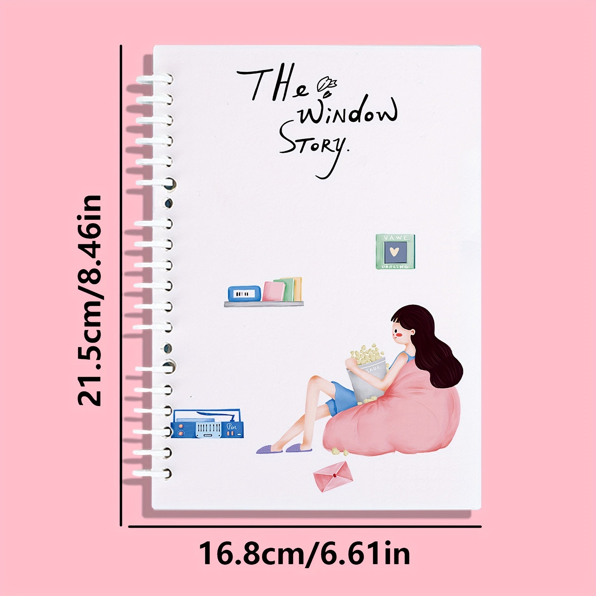 Cartoon Girl Succulent Plant Coil Book A5 Loose-leaf 60 Sheets