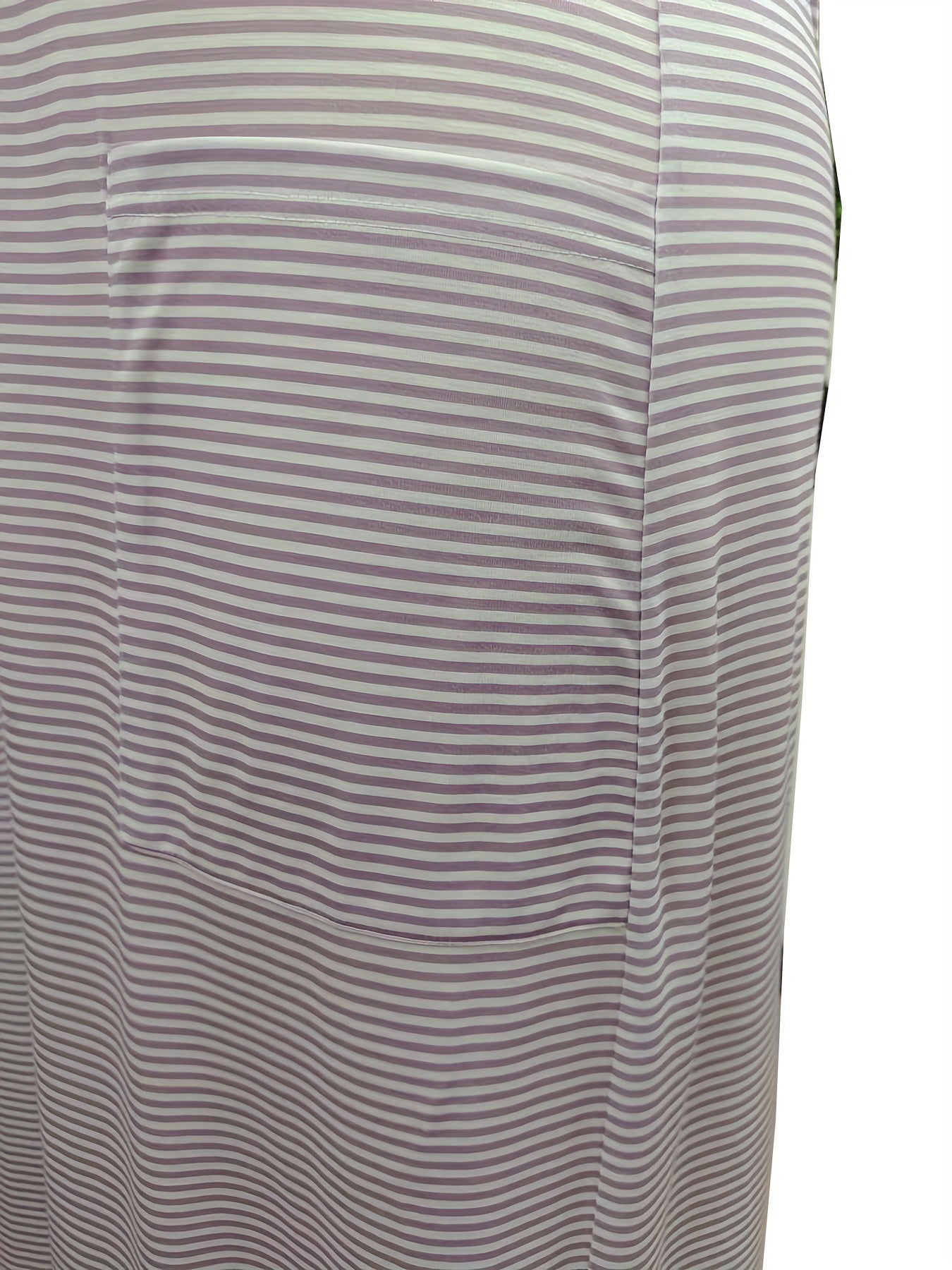 Women's Plus Stripe Print Round Neck Cami Dress