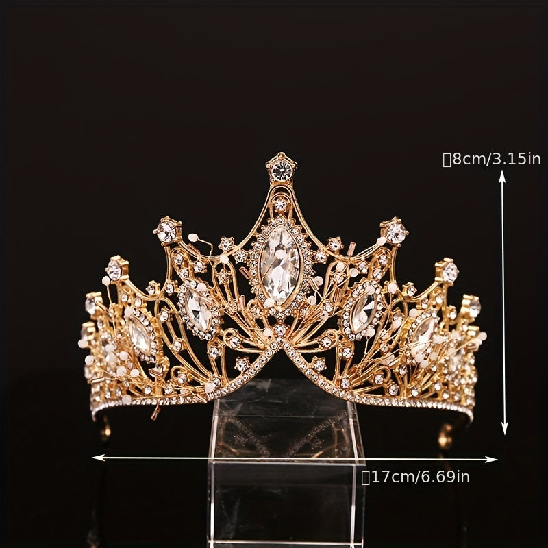 Rhinestone Crown Tiara Bridal High Sense Wedding Photography