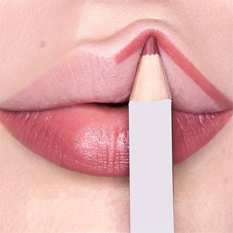 6pcs Waterproof Lip Liner Pencil Red Matte Finish Lipstick Pen