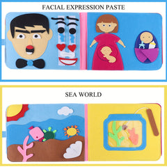 Washable Toddlers Busy Board 3D Baby Cloth Book Early Learning Education Toys