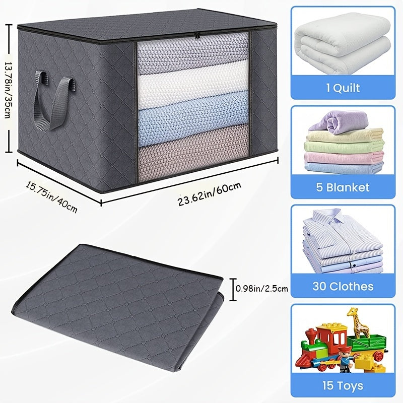 Foldable Clothes Storage Box Quilt Organizer Bag