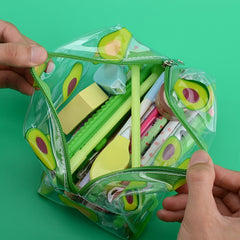 Avocado Transparent Pen Bag Pencil Case Stationery Box