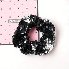 Sequin Hair Tie Scrunchie Ponytail Holder Elastic Hair Rope