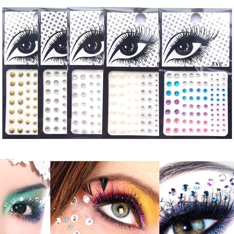 Colorful Rhinestone Sticker Charms for Face & Body Makeup