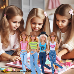 11.5" Doll Clothes Set - Tops, Pants, Accessories