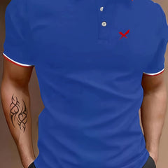Men's Breathable Golf Short Sleeve Shirts Sports Top For Gym