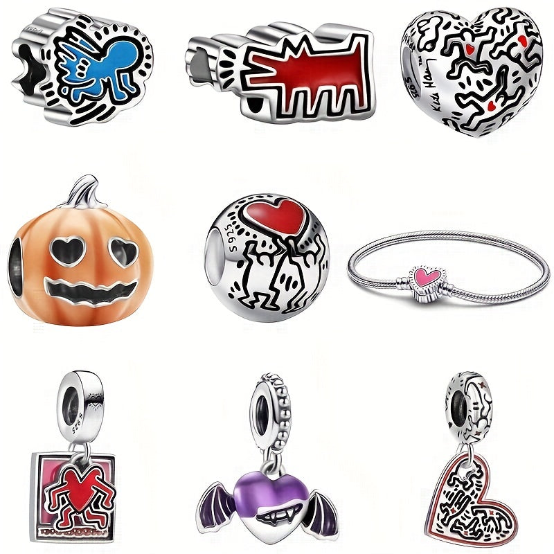 Halloween Luminous Pumpkin Beaded Charm