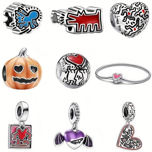Halloween Luminous Pumpkin Beaded Charm