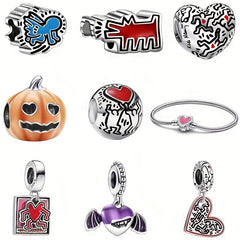 Halloween Luminous Pumpkin Beaded Charm