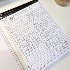 B5 Memo Book 30 Sheets Horizontal Line Checkered Blank Tearable Pages