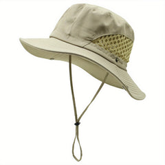 Outdoor Sunshade Bucket Hat Mesh Breathable Unisex Sun Hats Lightweight
