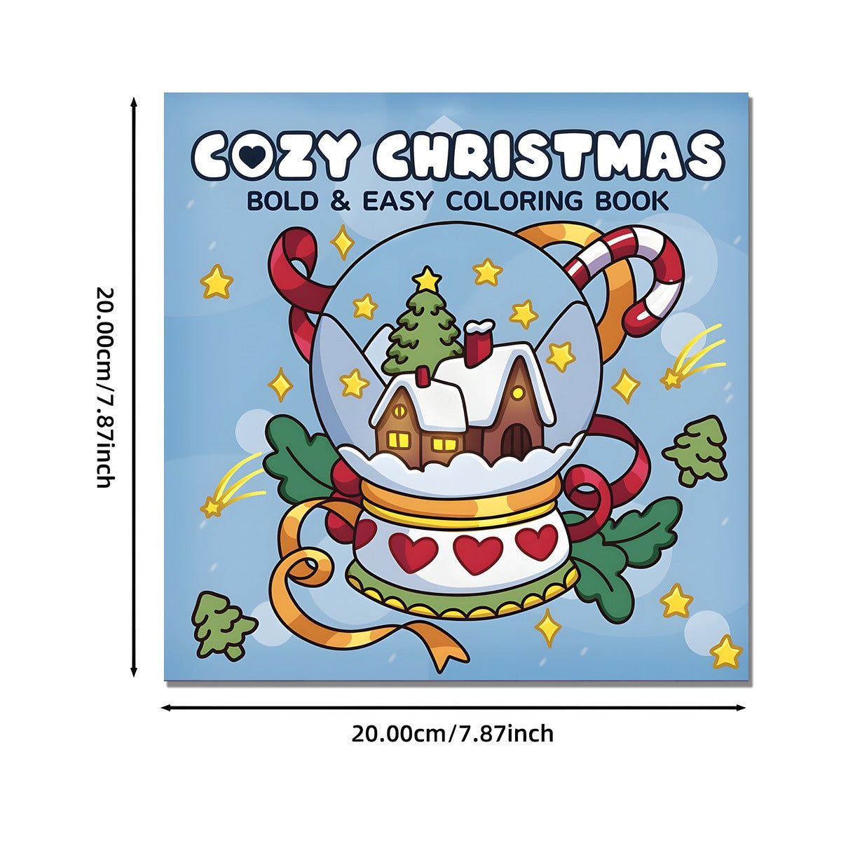 Deluxe Christmas Coloring Book 20x20cm Upgraded Edition