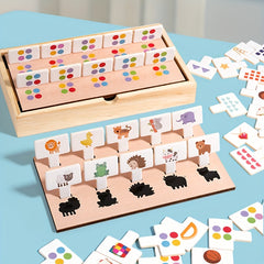 Wooden Recognition Box Educational Puzzle with Number Matching Shape Sorting