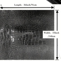 1pc PU Leather Fabric Crocodile Pattern Road Leather Fabric 0.91 Meter