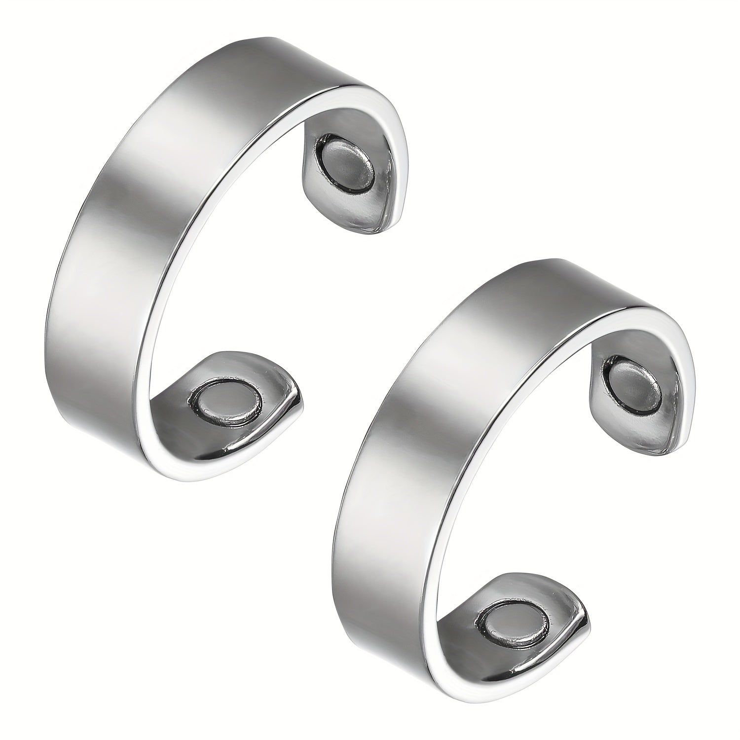 2Pcs Copper Magnetic Rings for Women Men Christmas Gift