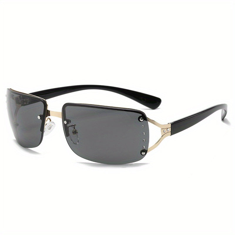 Rimless Sunglasses UV Protection Men's Hip Hop Decorative Sunglasses