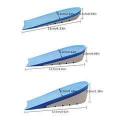 TPE Heightened Insole Height Increase Half Shoes Pad Men Women Silicone Gel