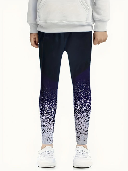 Girls Slim Gradient Leggings All Seasons Sports Running Jogging