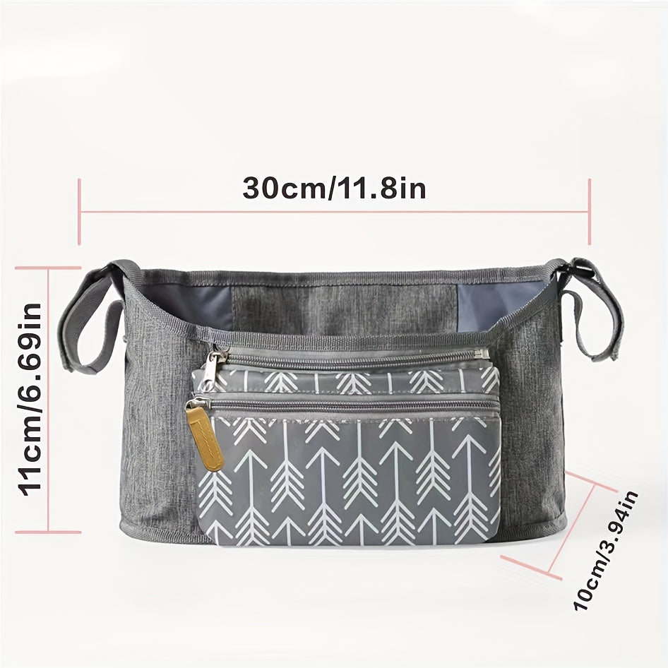 Stroller Organizer Insulated Cup Holder Phone Bag Adjustable Velcro