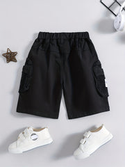 Boys Cotton Shorts with Pockets for Summer Outdoor