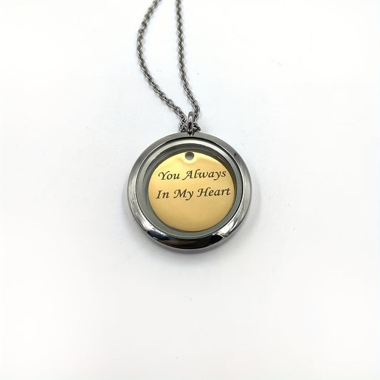 Silver Screw Cap Pet Memorial Pendant Engrave Name Years Golden Plate Pet Hair