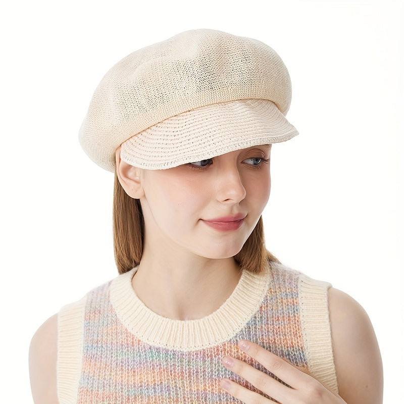 Classic Solid Beret Casual Newsboy Hat Vintage Painter Cap