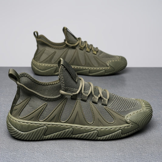 Men's Slip-on Sneakers with Shoelaces Lightweight Shoes