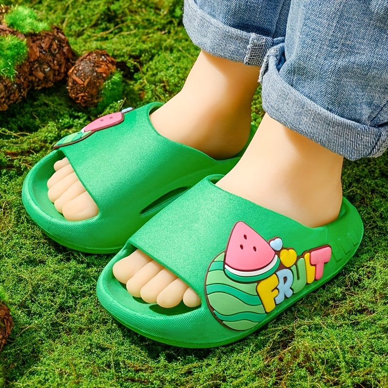 Cartoon Fruit Girls Slippers Comfortable Breathable Non slip Indoor Bathroom