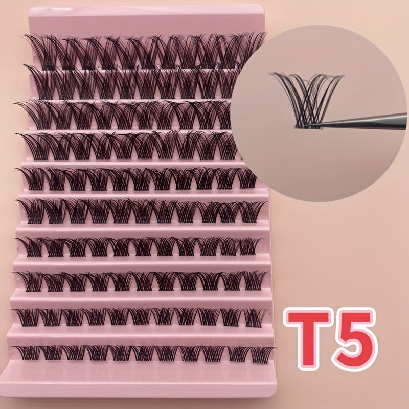 110pcs D Curling Lash Extension Clusters, Fluffy Wispy Individual Lashes, 8-16mm