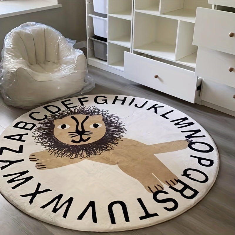 Soft Lion Pattern Rug for Home Decor