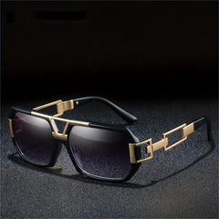 Men's Square Sunglasses Large Frame UV Protection Eyewear