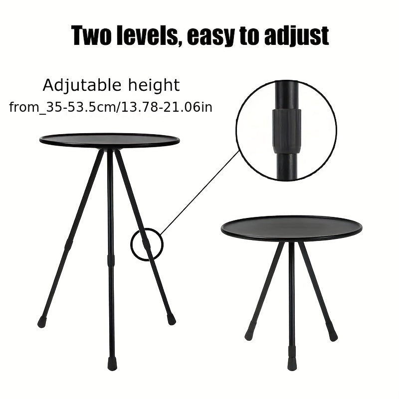 Foldable Small Round Table for Camping Aluminum Alloy ABS Material