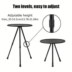 Foldable Small Round Table for Camping Aluminum Alloy ABS Material