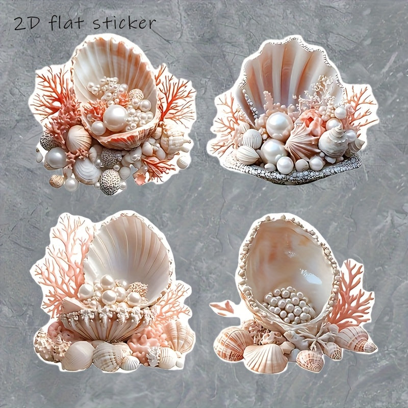 2D Shell & Pearl High Transparency Film Stickers