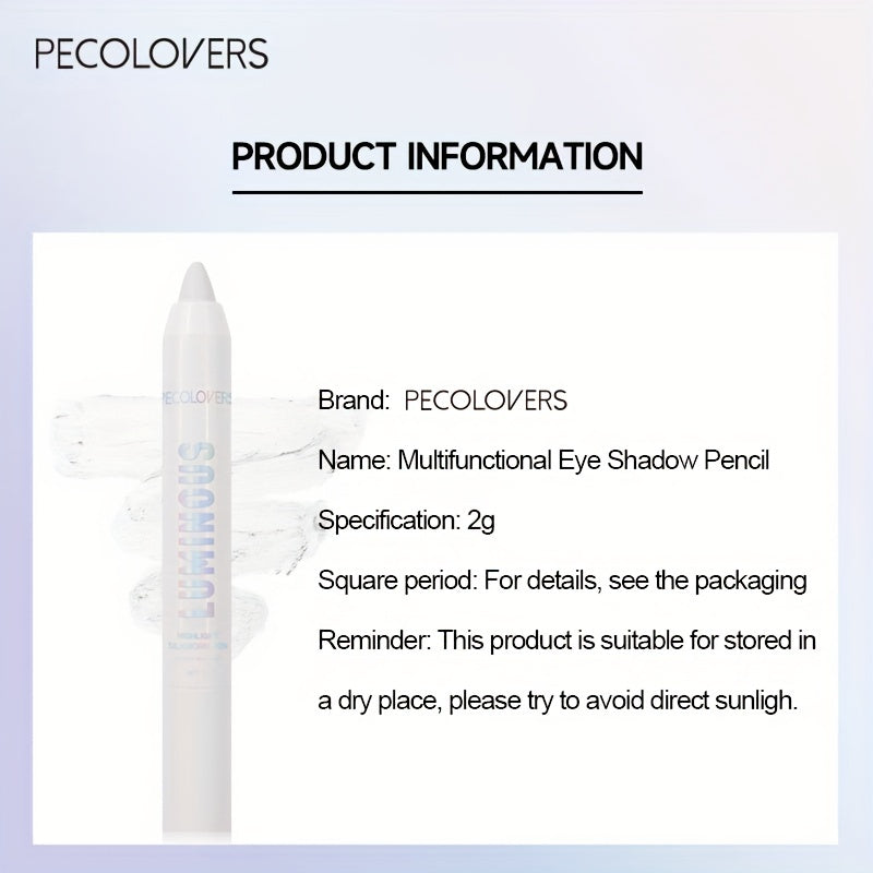 Long Lasting Glitter Highlighter Pencil Waterproof Silver