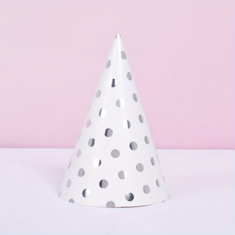 Chevron Pattern Party Hat in Polka Dot Design for Birthday