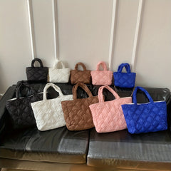 Quilted Crossbody Bag Nylon Shoulder Bag Women's Casual Handbag
