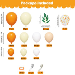 121pcs Orange Arch Balloon Set for Fruit Birthday Party