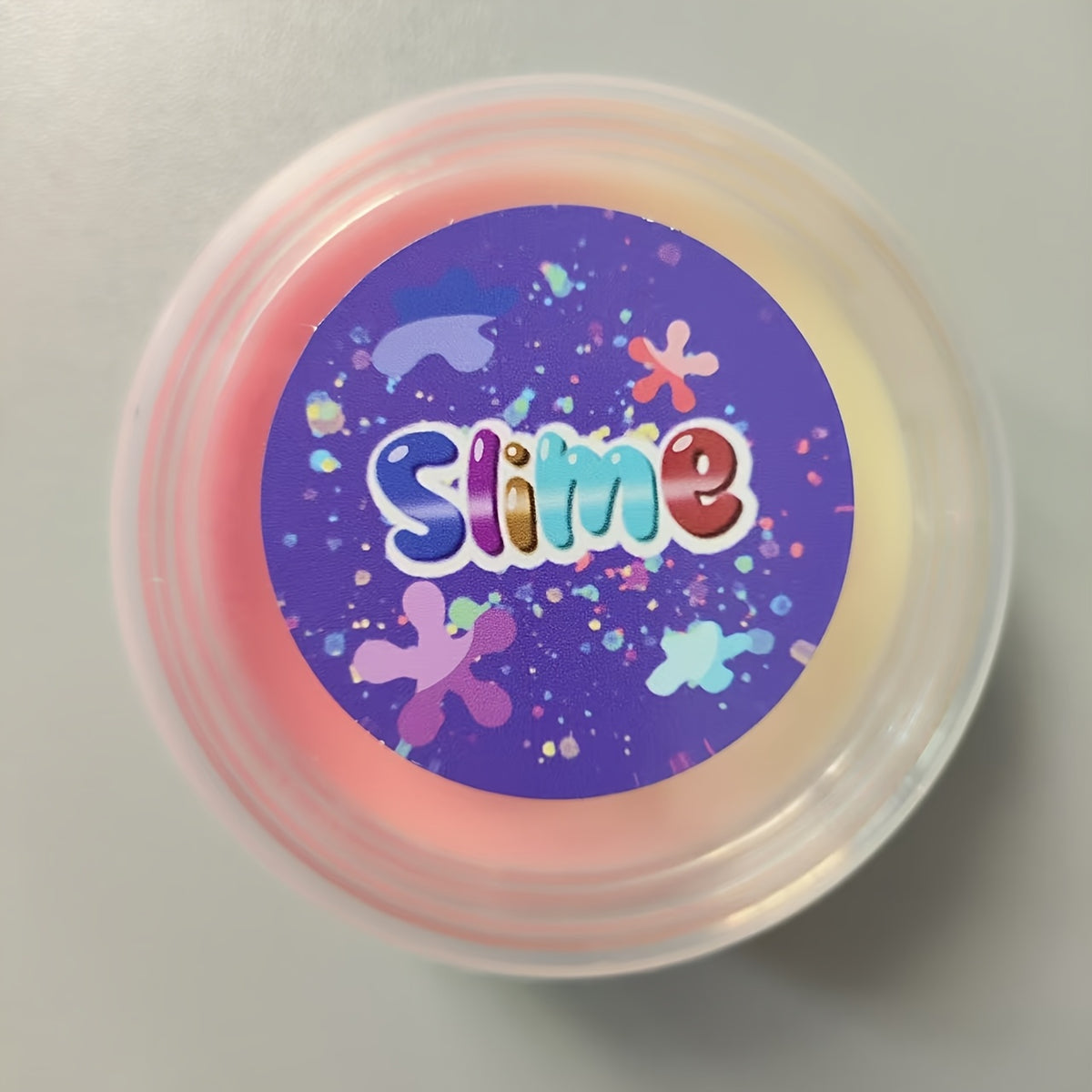 110ml Pink Swirl Crystal Slime Soft Stretchy Non Toxic Toy