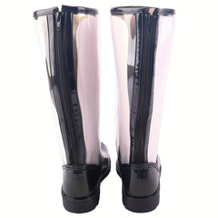Women's Transparent Waterproof Rain Boots Non Slip Wear Resistance PVC Flat