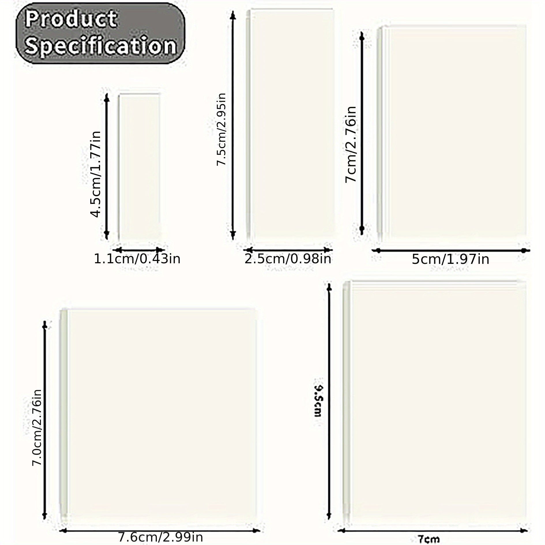500 Transparent Sticky Notes 10 Packs Set for Reading Learning Office