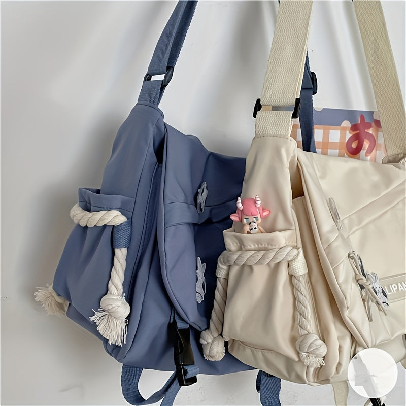 Large Capacity Nylon Messenger Bag for Student