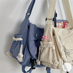 Large Capacity Nylon Messenger Bag for Student